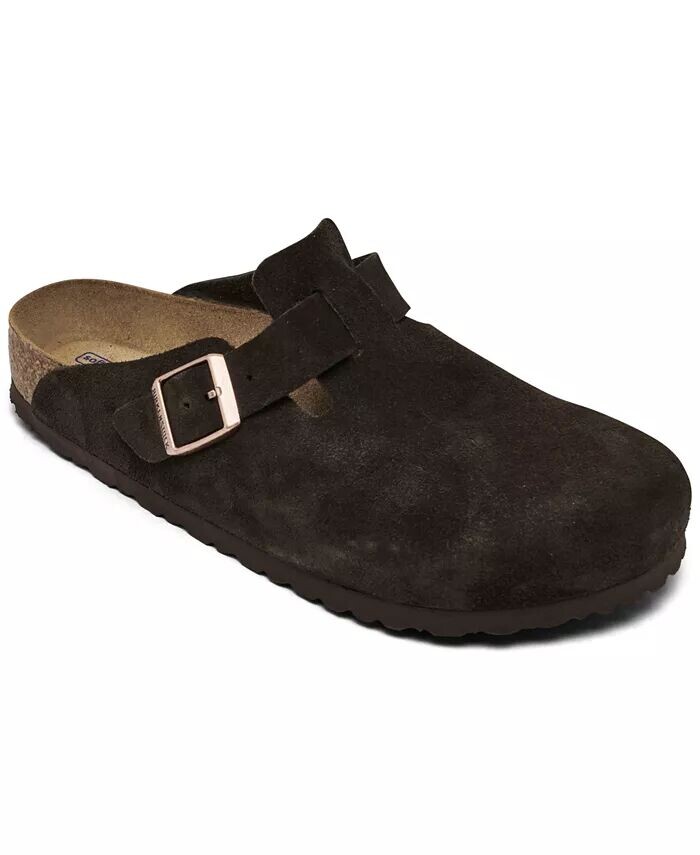 Мужские замшевые кожаные сабо Boston Soft Footbed от Finish Line Birkenstock, коричневый
Мужские замшевые кожаные сабо Boston Soft Footbed от Finish Line Birkenstock, коричневый