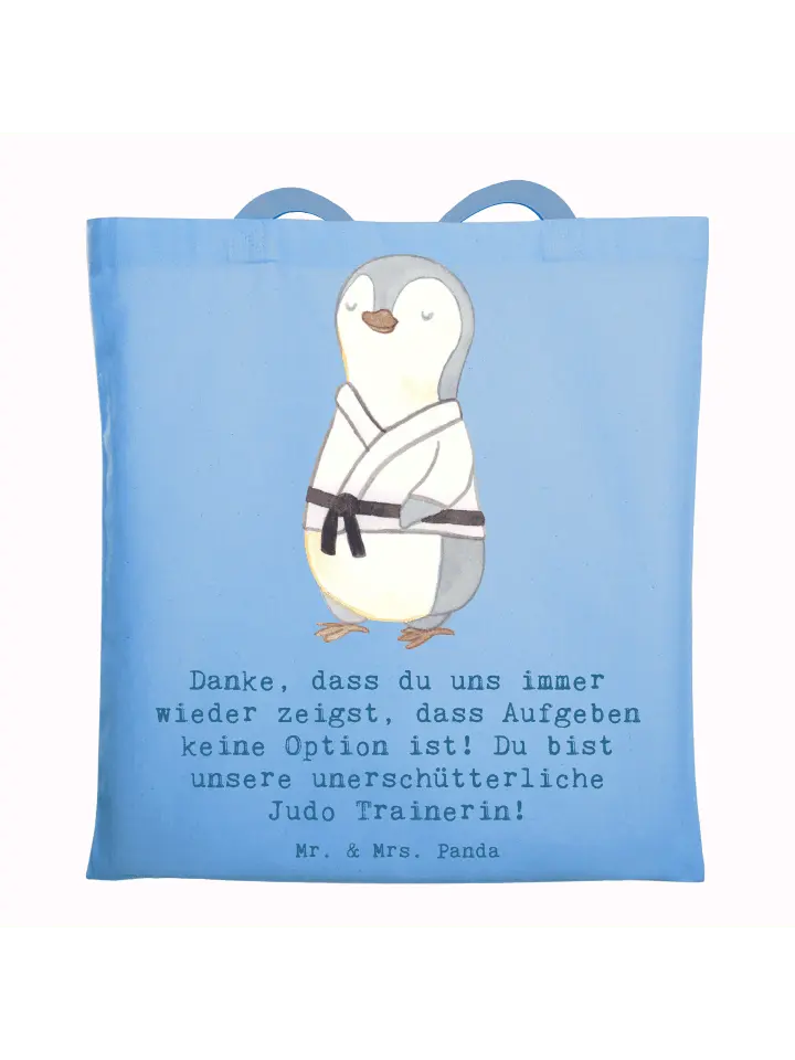 Сумка для переноски Mr & Mrs Panda Unerschütterliche Judo Trainerin mi, небесно-синий
Сумка для переноски Mr & Mrs Panda Unerschütterliche Judo Trainerin mi, небесно-синий