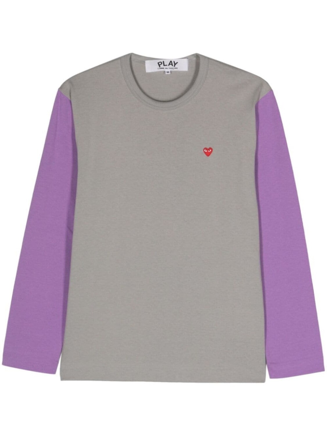 Comme Des Garçons Play двухцветная футболка с нашивкой, серый
Comme Des Garçons Play двухцветная футболка с нашивкой, серый