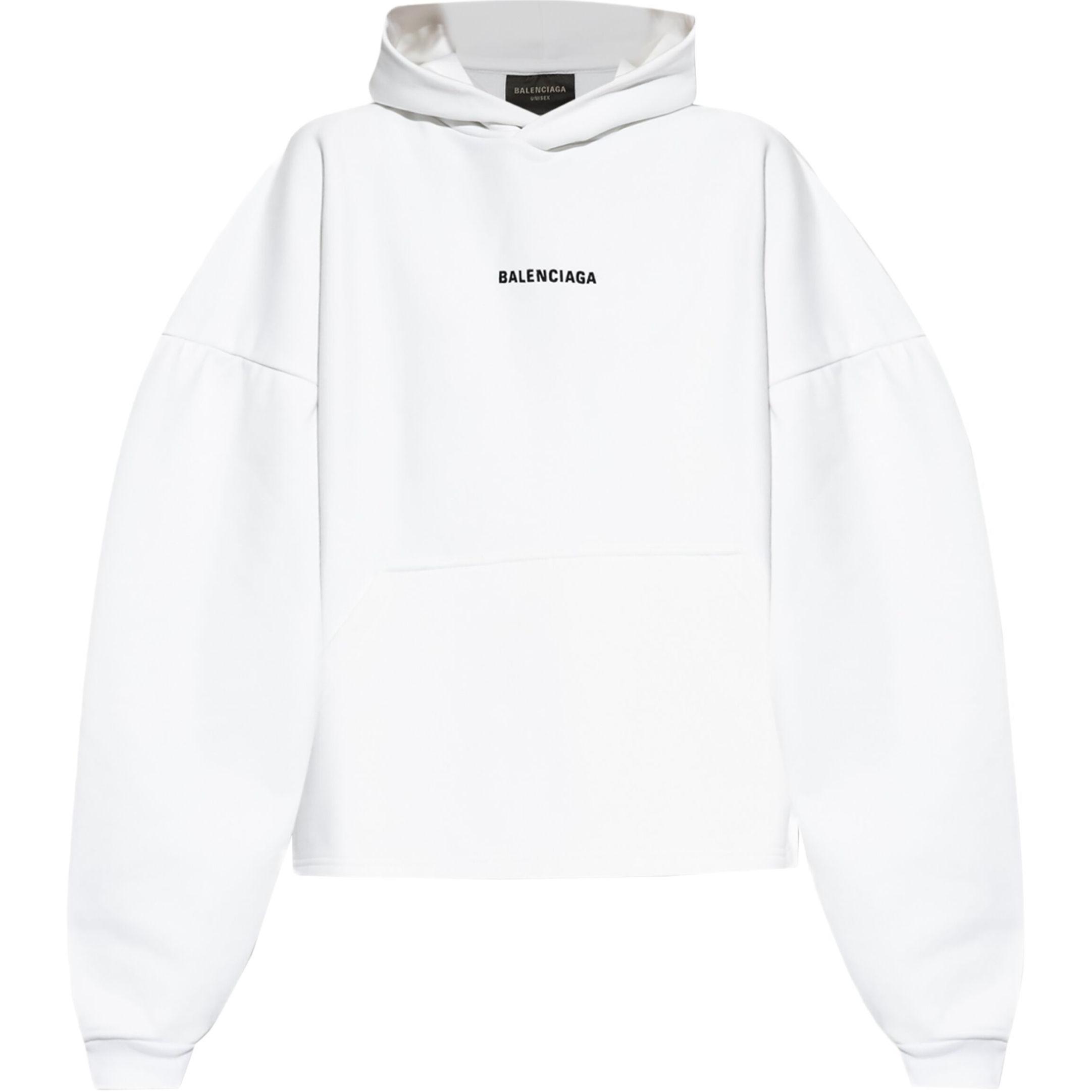 Толстовка с вышитым логотипом Balenciaga, белый
Толстовка с вышитым логотипом Balenciaga, белый