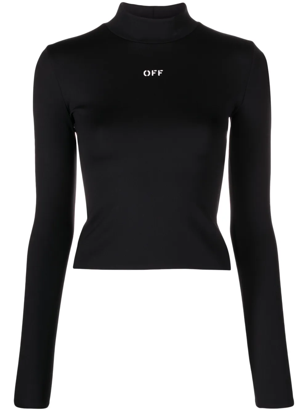 Топ с воротником-стойкой и логотипом Off-White, черный
Топ с воротником-стойкой и логотипом Off-White, черный