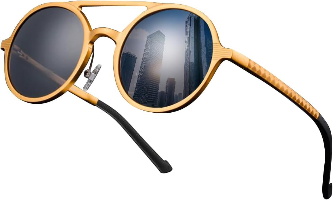 Ретро круглые алюминиево-магниевые поляризованные очки для чтения с антибликовым покрытием, очки для вождения, солнцезащитные очки для активного отдыха, для людей с пресбиопией SightPerk, Gold
Ретро круглые алюминиево-магниевые поляризованные очки для чтения с антибликовым покрытием, очки для вождения, солнцезащитные очки для активного отдыха, для людей с пресбиопией SightPerk, Gold