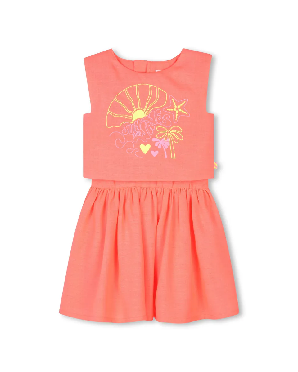Платье для девочки без рукавов с вышивкой спереди Billieblush, коралловый
Платье для девочки без рукавов с вышивкой спереди Billieblush, коралловый