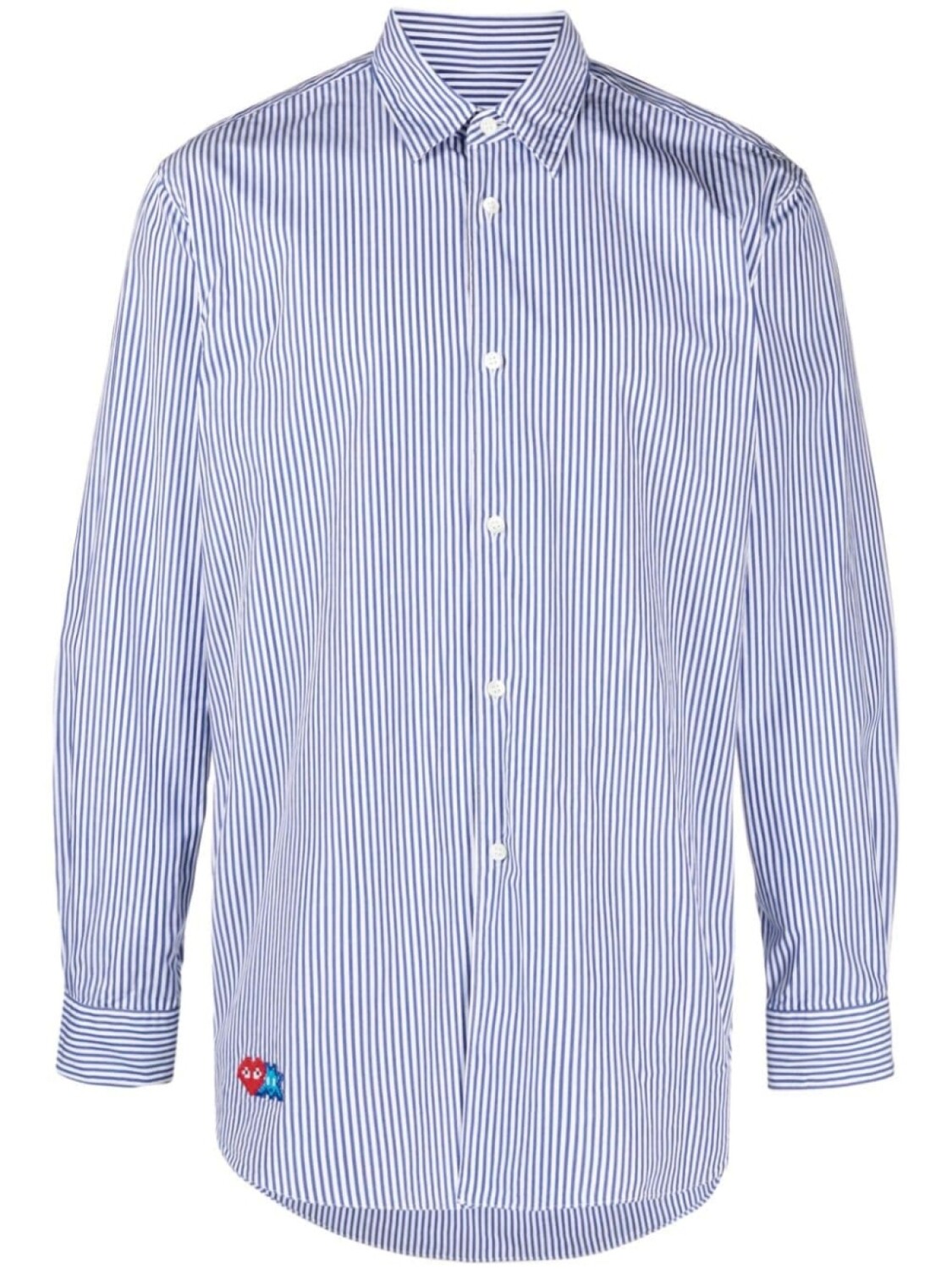 Comme Des Garçons Play полосатая рубашка с нашивкой Pixel из коллаборации с Invader, белый
Comme Des Garçons Play полосатая рубашка с нашивкой Pixel из коллаборации с Invader, белый