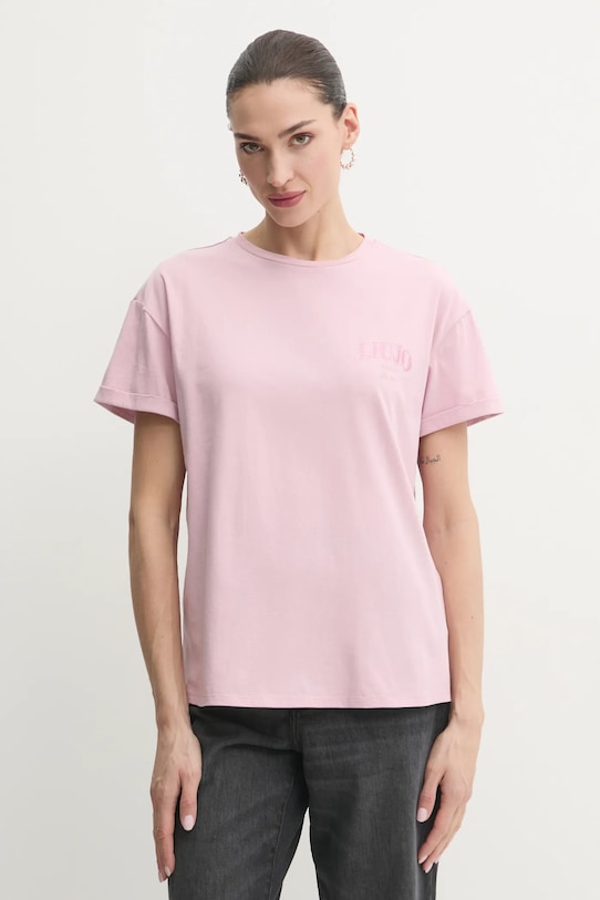 Хлопковая футболка Liu Jo, розовый
Хлопковая футболка Liu Jo, розовый