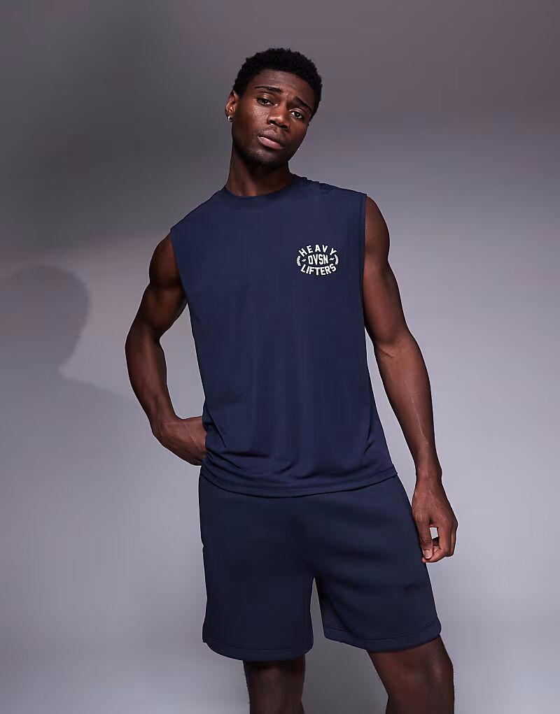 Быстросохнущая большая тренировочная майка с рисунком на спине в темно-синем цвете 4505
Быстросохнущая большая тренировочная майка с рисунком на спине в темно-синем цвете 4505