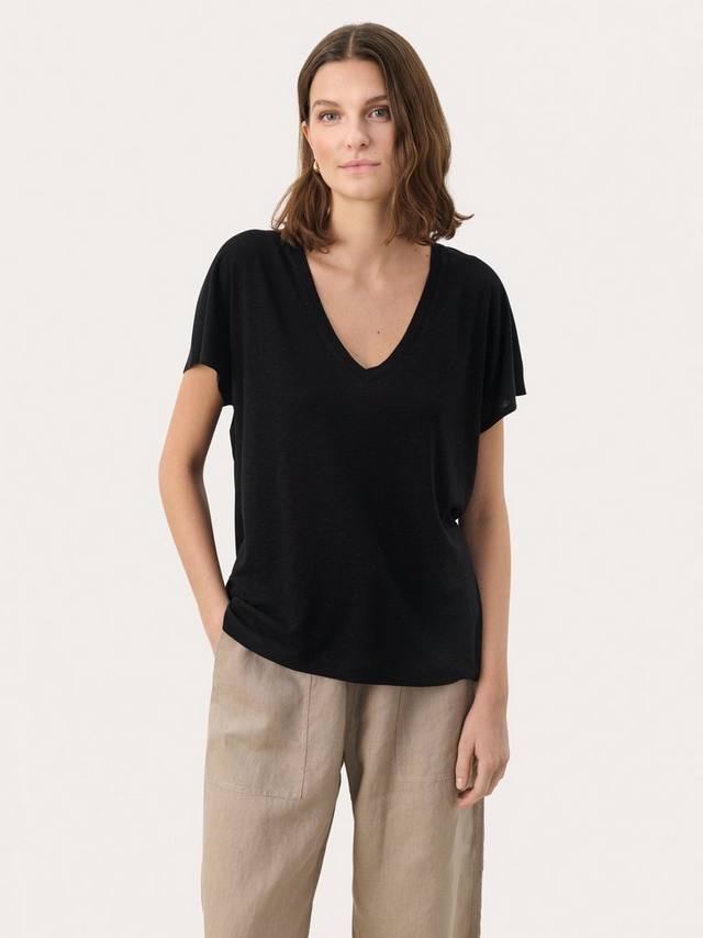 Футболка axelines из льняной смеси с v-образнымвырезом Part Two, черный
Футболка axelines из льняной смеси с v-образнымвырезом Part Two, черный
