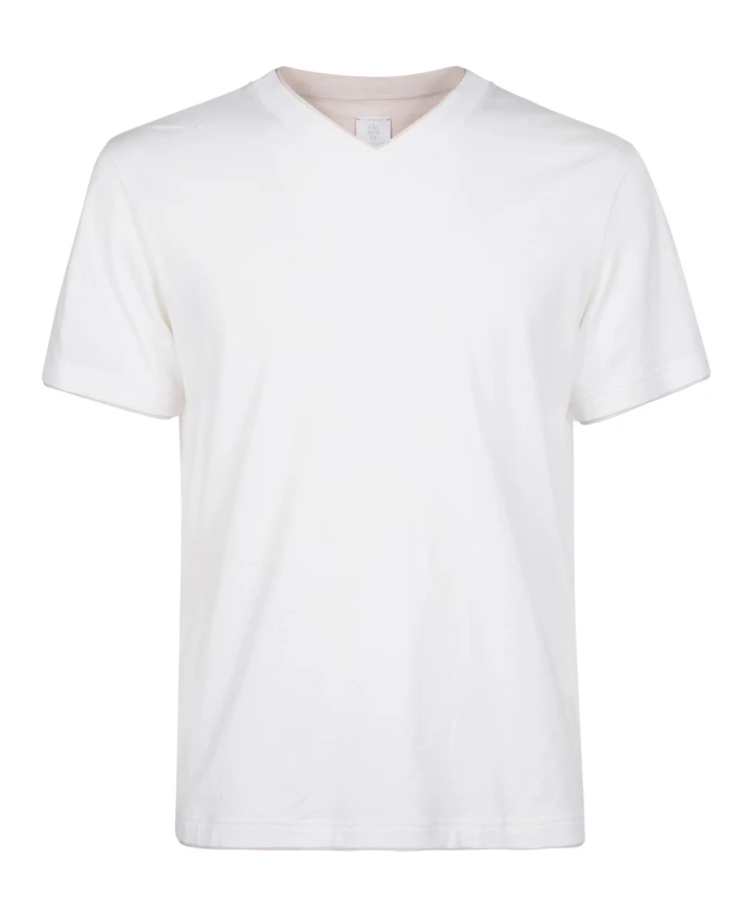 Хлопковая трикотажная футболка с V-образным вырезом Eleventy, белый
Хлопковая трикотажная футболка с V-образным вырезом Eleventy, белый