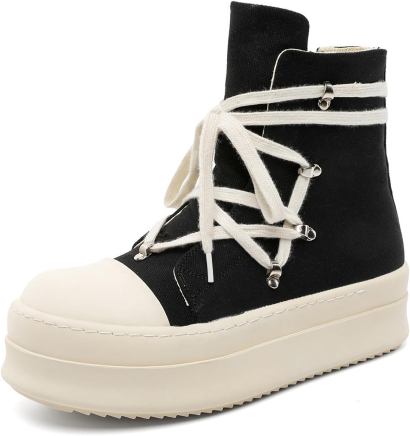 Мужские высокие кеды на шнуровке из канваса, спортивная обувь, удобная платформа, подходящая для ходьбы, черно-белые модели, подходят для школы, свиданий и похода по магазинам Houdbdol
Мужские высокие кеды на шнуровке из канваса, спортивная обувь, удобная платформа, подходящая для ходьбы, черно-белые модели, подходят для школы, свиданий и похода по магазинам Houdbdol