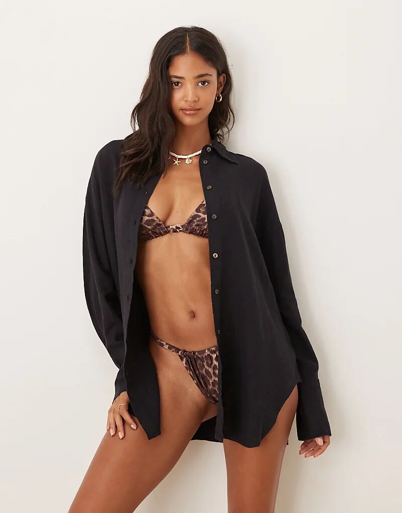 Рубашка Tala Essential из льняной смеси черного цвета
Рубашка Tala Essential из льняной смеси черного цвета