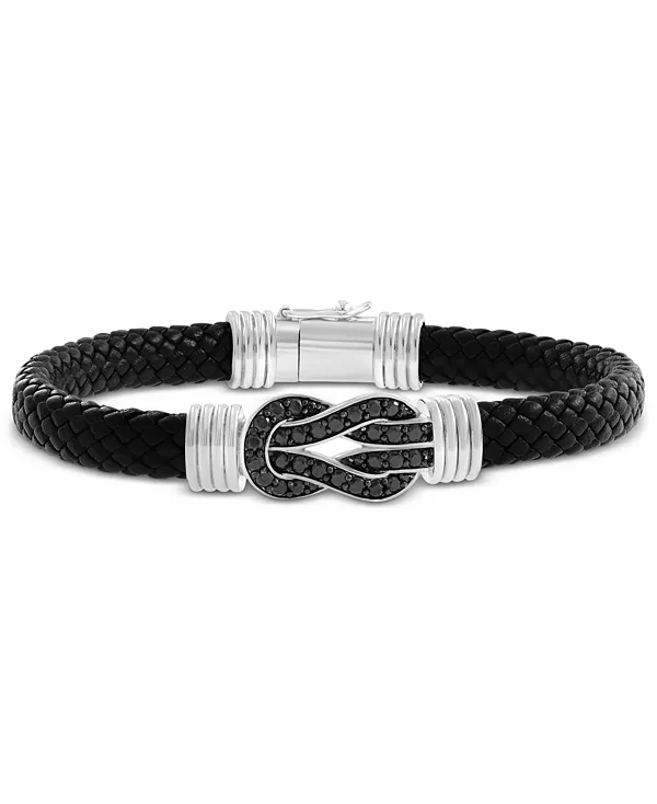 Мужской кожаный браслет Effy с черной шпинелью в форме бесконечной петли (1-5/8 карата) из стерлингового серебра Effy Collection, silver
Мужской кожаный браслет Effy с черной шпинелью в форме бесконечной петли (1-5/8 карата) из стерлингового серебра Effy Collection, silver