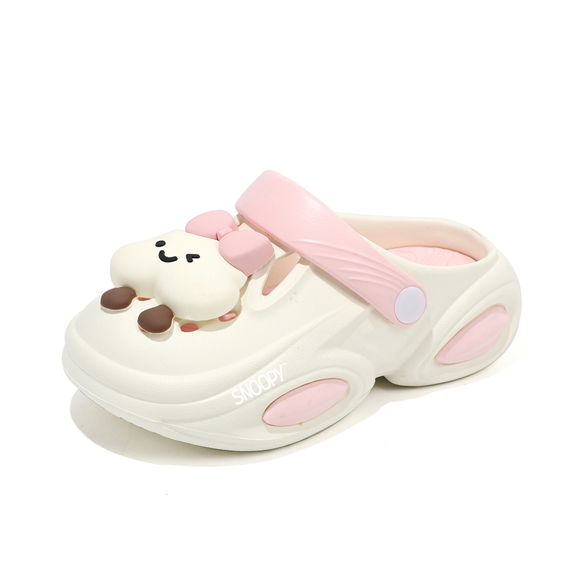 Детские противоскользящие и износостойкие дышащие сабо SNOOPY, бежевый/розовый 
Детские противоскользящие и износостойкие дышащие сабо SNOOPY, бежевый/розовый