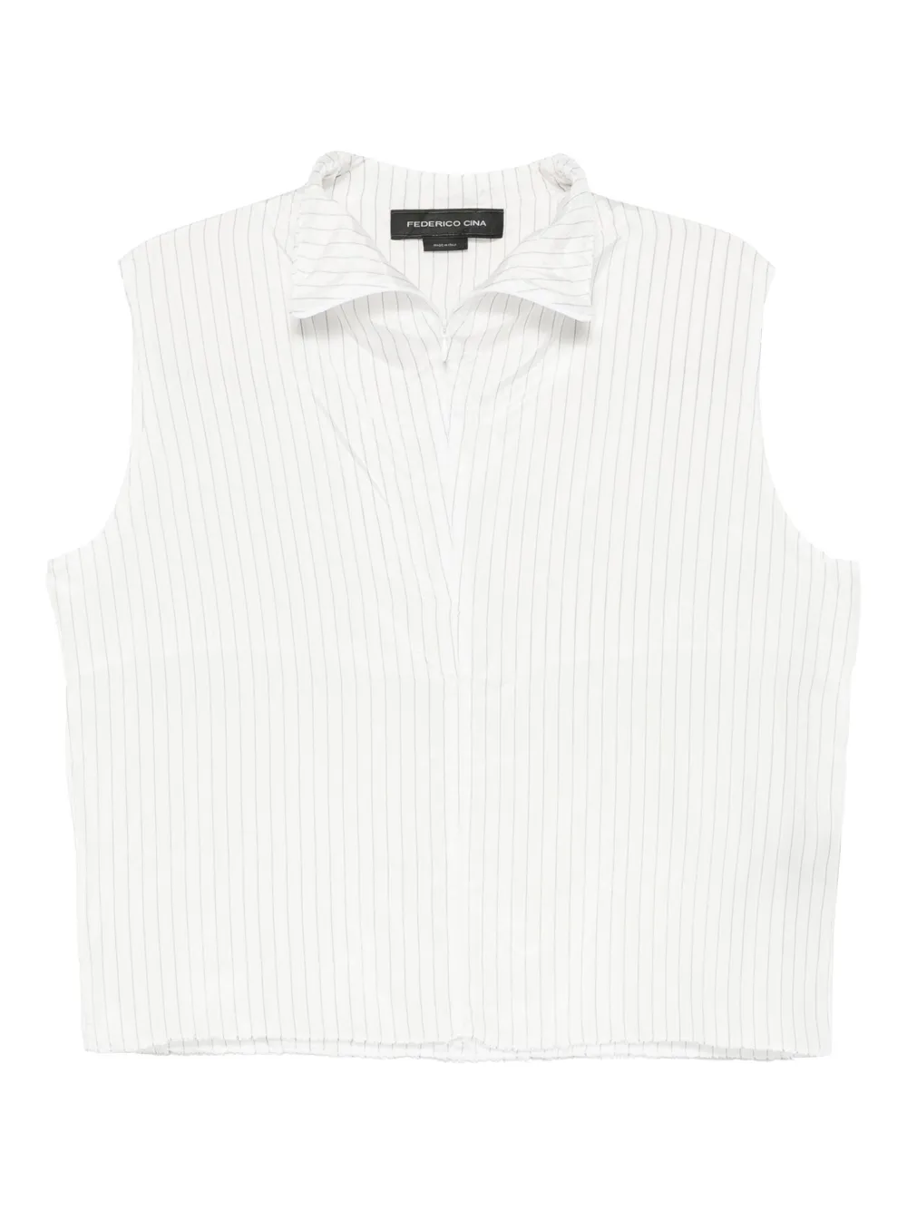 Блузка в тонкую полоску без рукавов Federico Cina, белый
Блузка в тонкую полоску без рукавов Federico Cina, белый