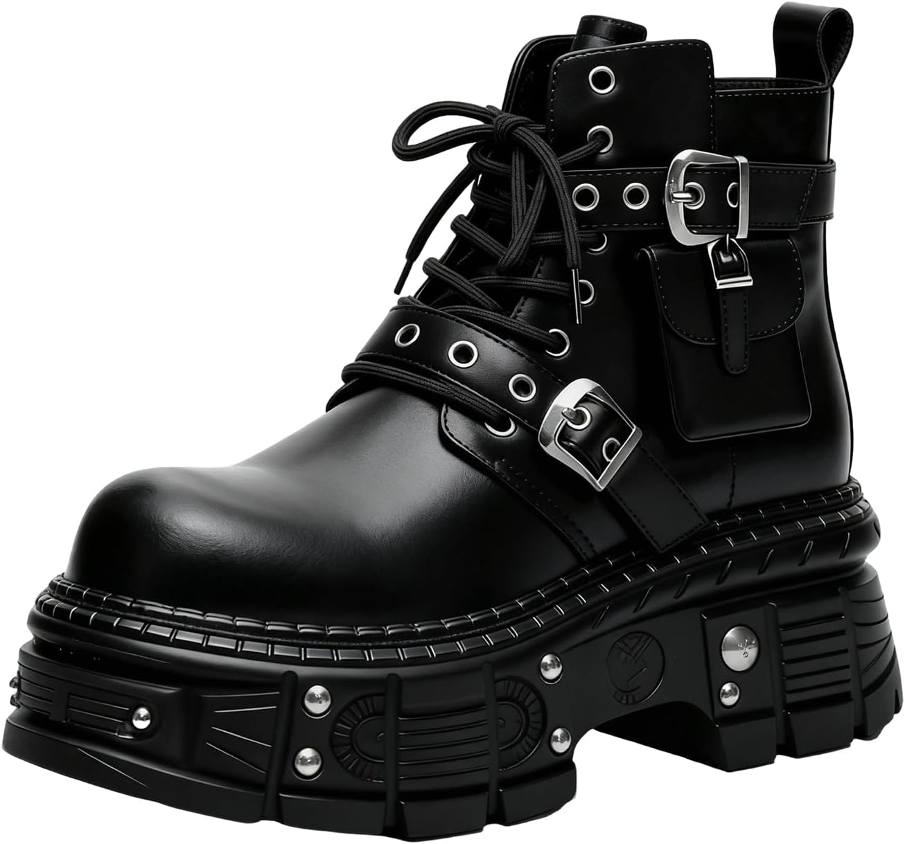 Мужские кожаные платформенные боевые ботинки с застежкой-молнией сбоку, шнуровкой, регулируемой пряжкой, ребристой подошвой, противоскользящие, ботинки до щиколотки, модные панк-мотоциклетные ботинки Nxnbhsl, черный
Мужские кожаные платформенные боевые ботинки с застежкой-молнией сбоку, шнуровкой, регулируемой пряжкой, ребристой подошвой, противоскользящие, ботинки до щиколотки, модные панк-мотоциклетные ботинки Nxnbhsl, черный