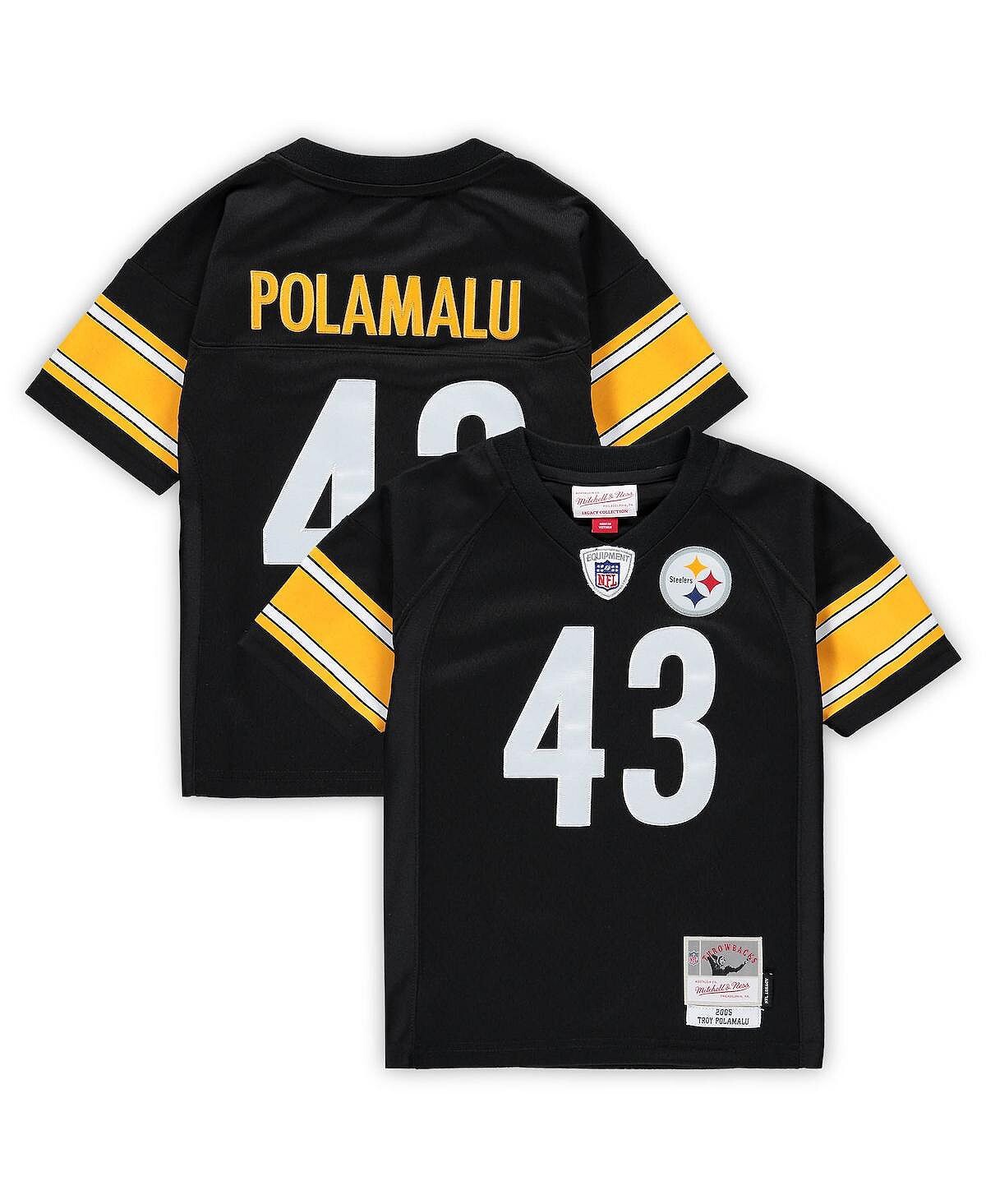 Джерси для мальчиков и девочек Troy Polamalu Black Pittsburgh Steelers 2005, вышедшее на пенсию Legacy Mitchell & Ness
Джерси для мальчиков и девочек Troy Polamalu Black Pittsburgh Steelers 2005, вышедшее на пенсию Legacy Mitchell & Ness