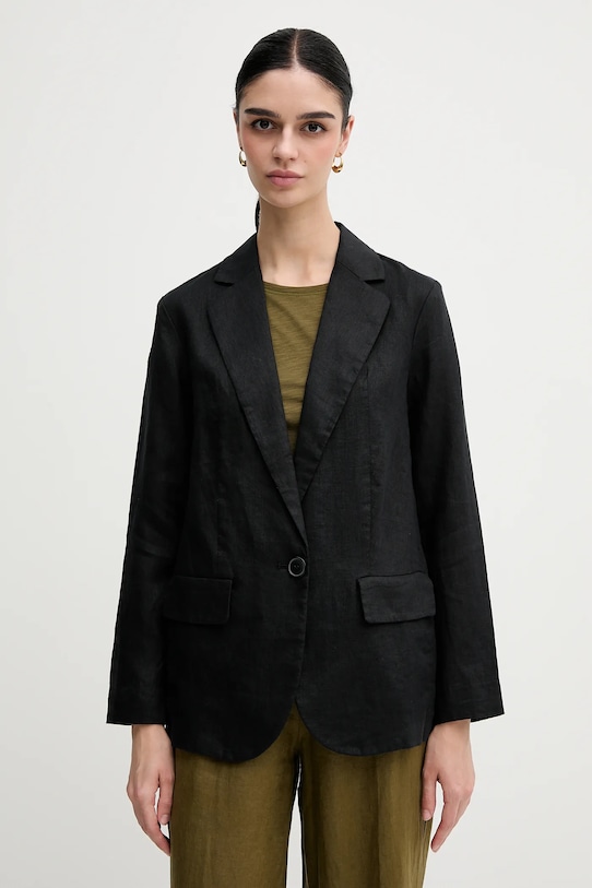Льняной пиджак Sisley, черный
Льняной пиджак Sisley, черный
