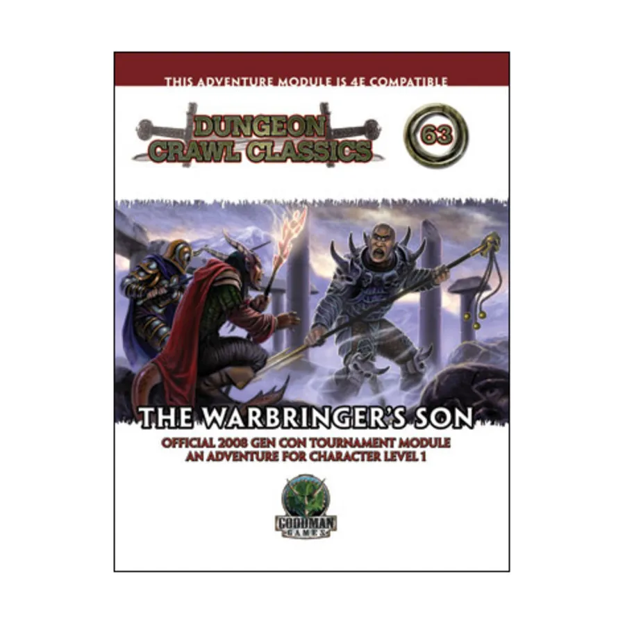 Warbringer's Son, Dungeon Crawl Classics (4e), мягкая обложка 
Warbringer's Son, Dungeon Crawl Classics (4e), мягкая обложка