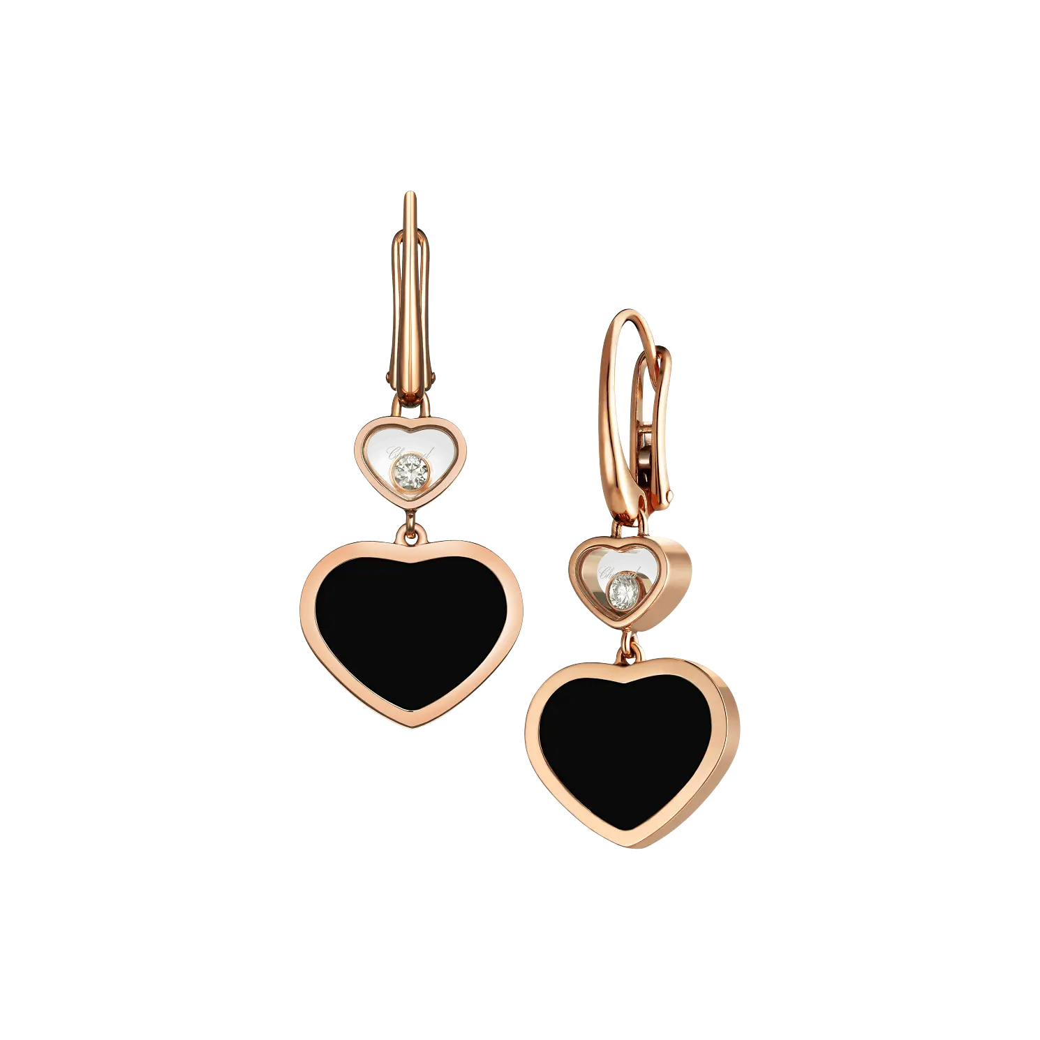Серьги Chopard Happy Hearts - Серьги, розовое золото, бриллианты, оникс
Серьги Chopard Happy Hearts - Серьги, розовое золото, бриллианты, оникс