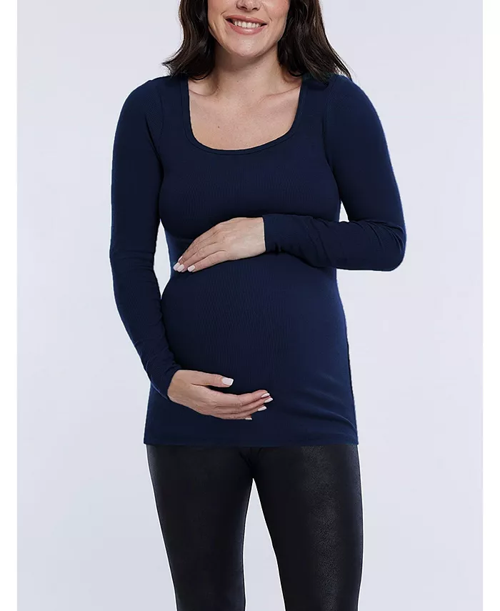 Футболка для беременных с квадратным вырезом и длинными рукавами из трикотажа в рубчик - Motherhood Motherhood Maternity, синий
Футболка для беременных с квадратным вырезом и длинными рукавами из трикотажа в рубчик - Motherhood Motherhood Maternity, синий