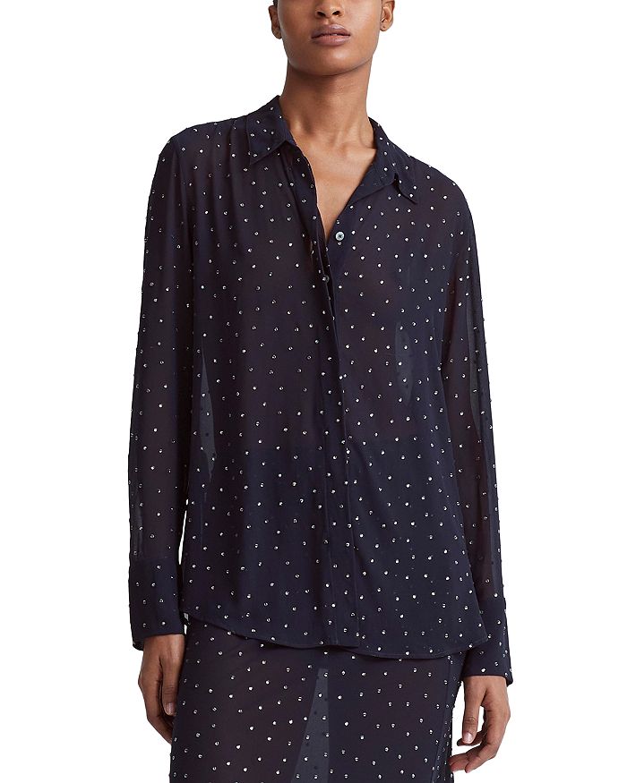 Шелковая рубашка с отделкой Chika Altuzarra, синий
Шелковая рубашка с отделкой Chika Altuzarra, синий