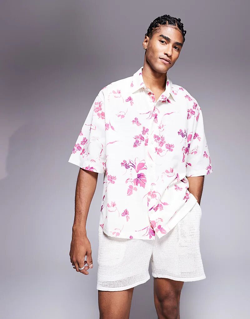 Рубашка свободного кроя ASOS DESIGN белого цвета с цветочным принтом
Рубашка свободного кроя ASOS DESIGN белого цвета с цветочным принтом