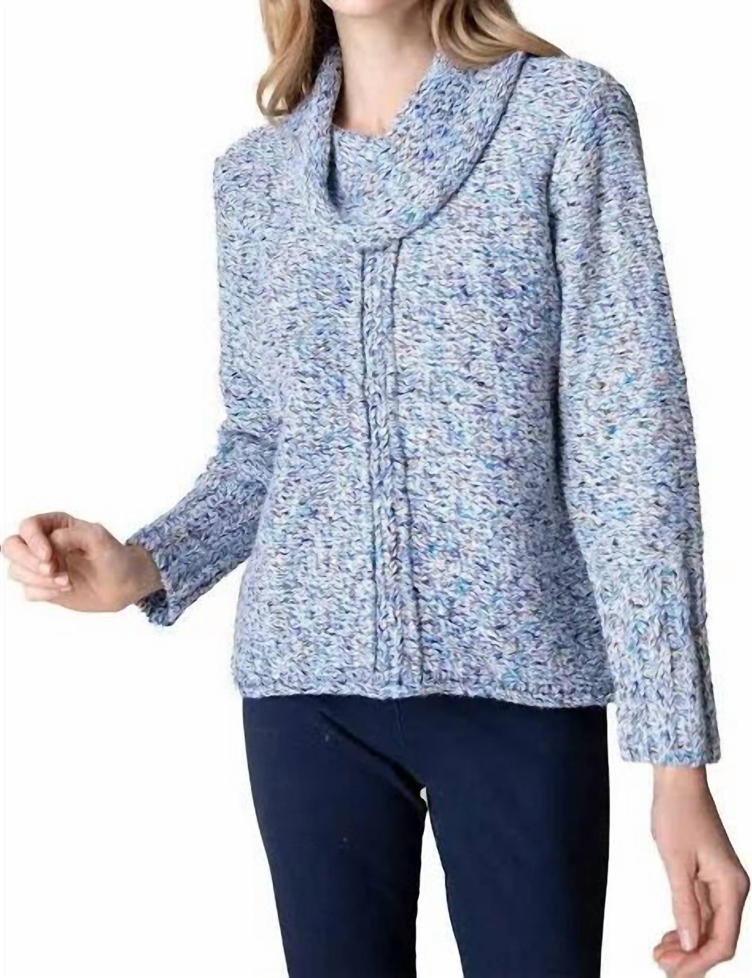 Свитер с воротником-хомут в технике спейс-дай сапфирового цвета Habitat, Sapphire
Свитер с воротником-хомут в технике спейс-дай сапфирового цвета Habitat, Sapphire