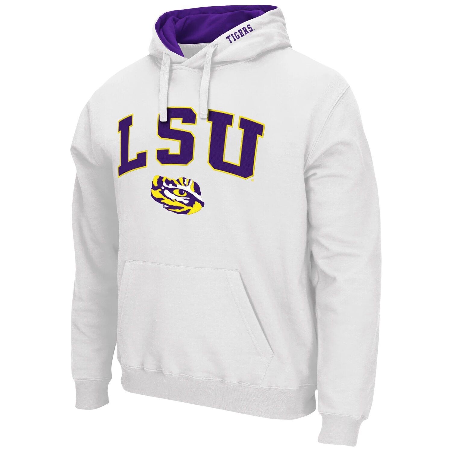 Мужской белый пуловер с капюшоном LSU Tigers Arch & Logo 3.0 Colosseum
Мужской белый пуловер с капюшоном LSU Tigers Arch & Logo 3.0 Colosseum