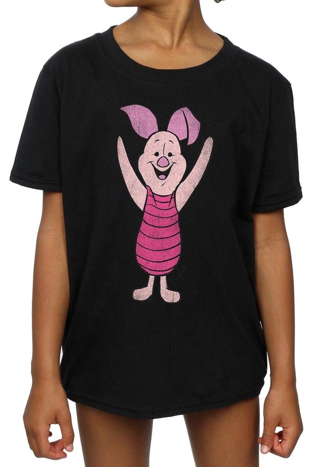 Классическая хлопковая футболка с поросенком Winnie The Pooh, черный
Классическая хлопковая футболка с поросенком Winnie The Pooh, черный