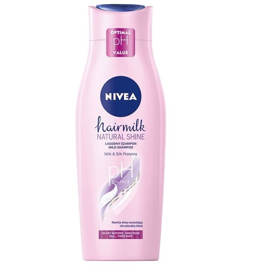 Мягкий ухаживающий шампунь для тусклых волос 400мл Nivea, Hairmilk Natural Shine
Мягкий ухаживающий шампунь для тусклых волос 400мл Nivea, Hairmilk Natural Shine