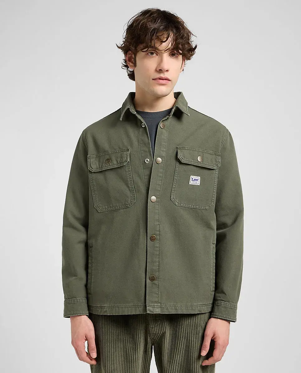 Мужская рубашка с рабочими деталями и карманами на груди Lee, оливковый зеленый
Мужская рубашка с рабочими деталями и карманами на груди Lee, оливковый зеленый