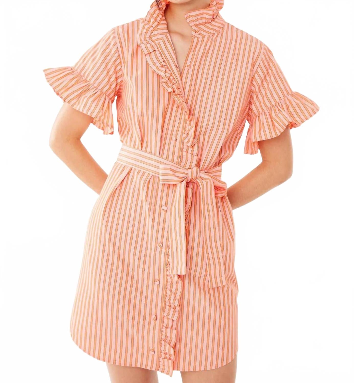 Платье Katie в оранжевую полоску из хлопка ABBEY GLASS
Платье Katie в оранжевую полоску из хлопка ABBEY GLASS