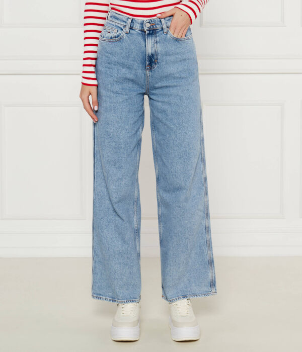 Джинсы женские Tommy Jeans клеш от бедра с органическим хлопком, голубой 
Джинсы женские Tommy Jeans клеш от бедра с органическим хлопком, голубой