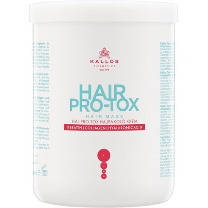 Крем-маска для волос Kjmn Hair Pro-Tox с кератином, коллагеном и гиалуроновой кислотой 1000 мл, Kallos
Крем-маска для волос Kjmn Hair Pro-Tox с кератином, коллагеном и гиалуроновой кислотой 1000 мл, Kallos