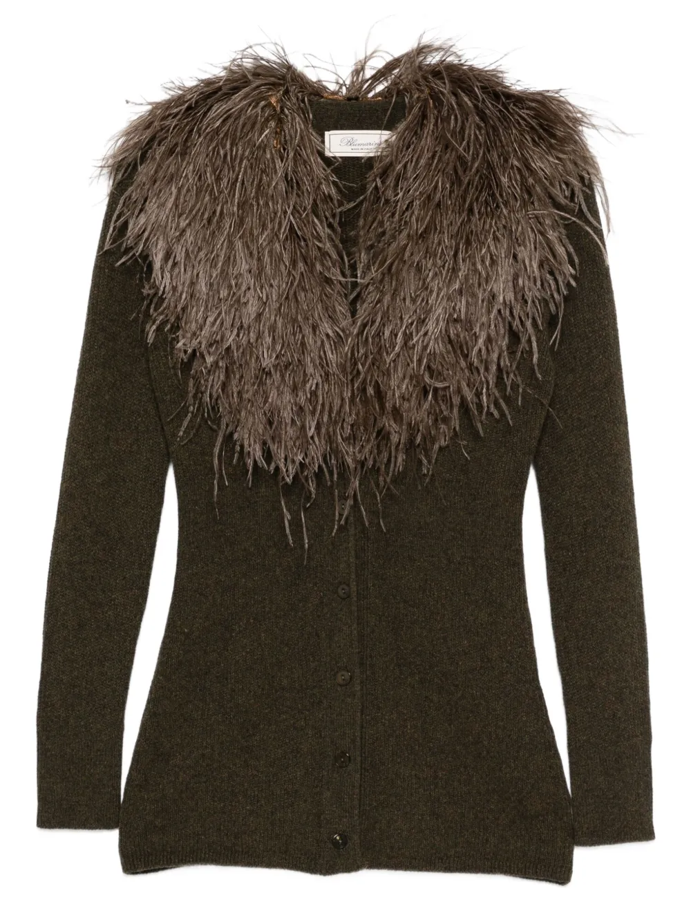 Шерстяной кардиган с перьями BLUMARINE, зеленый
Шерстяной кардиган с перьями BLUMARINE, зеленый