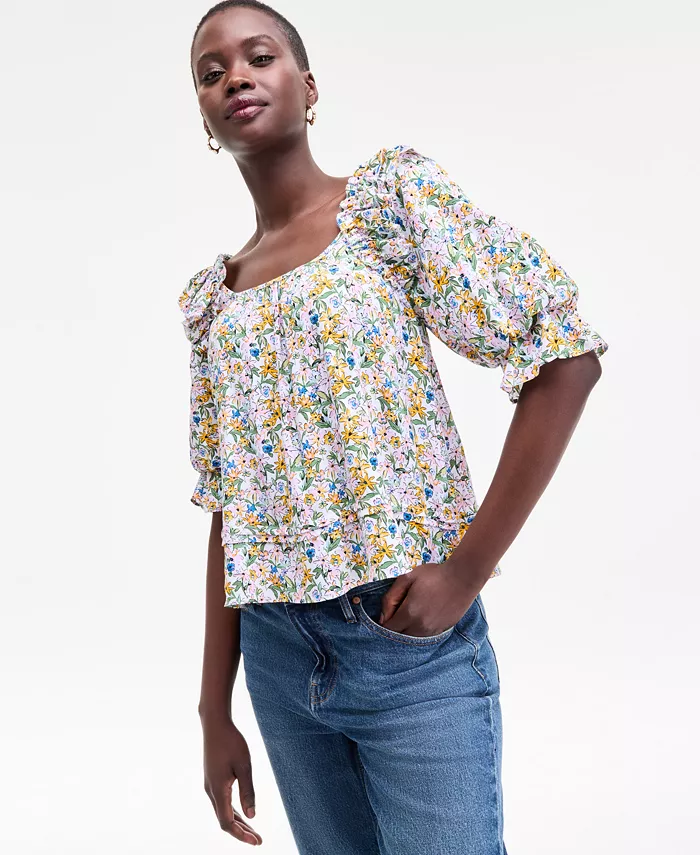 Женская блузка с принтом и рукавами-фонариками On 34th, мультиколор
Женская блузка с принтом и рукавами-фонариками On 34th, мультиколор