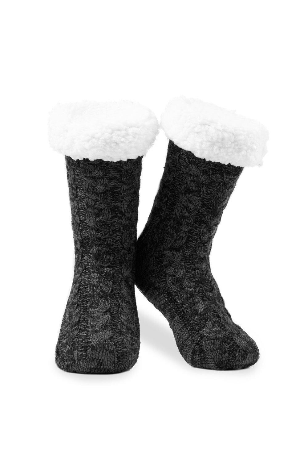 Пушистые вязаные тапочки-носки CityComfort, черный
Пушистые вязаные тапочки-носки CityComfort, черный