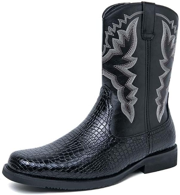 Мужские ковбойские сапоги, на молнии, мужские ковбойские сапоги, байкерские сапоги, западный стиль с вышивкой, классические западные сапоги, дизайн с узором из крокодиловой кожи, пэчворк Generic, черный
Мужские ковбойские сапоги, на молнии, мужские ковбойские сапоги, байкерские сапоги, западный стиль с вышивкой, классические западные сапоги, дизайн с узором из крокодиловой кожи, пэчворк Generic, черный