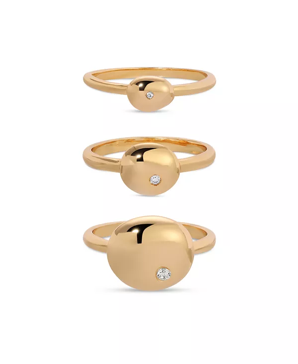 Набор колец с полированной галькой Ettika, gold
Набор колец с полированной галькой Ettika, gold
