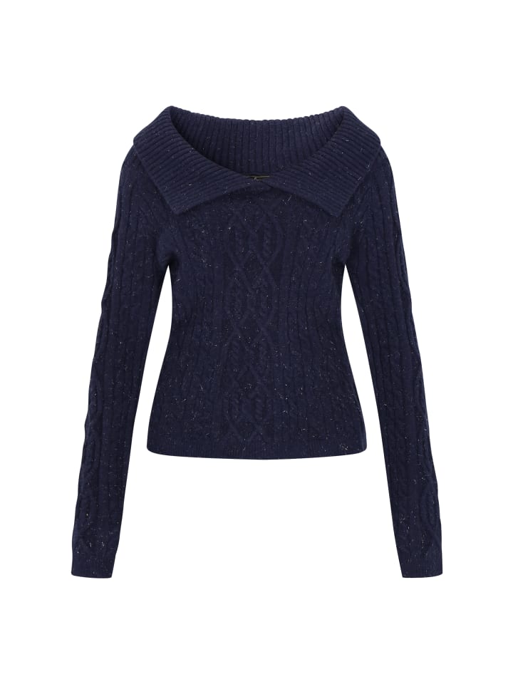 Женский свитер темно-синего цвета faina
Женский свитер темно-синего цвета faina