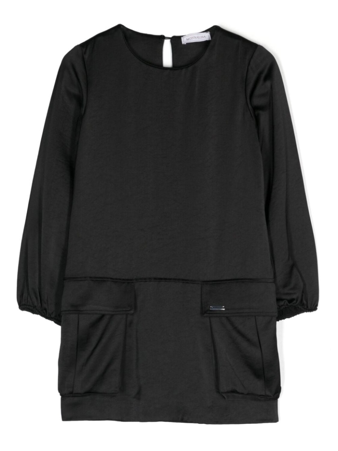 Атласное платье с логотипом Monnalisa, черный
Атласное платье с логотипом Monnalisa, черный