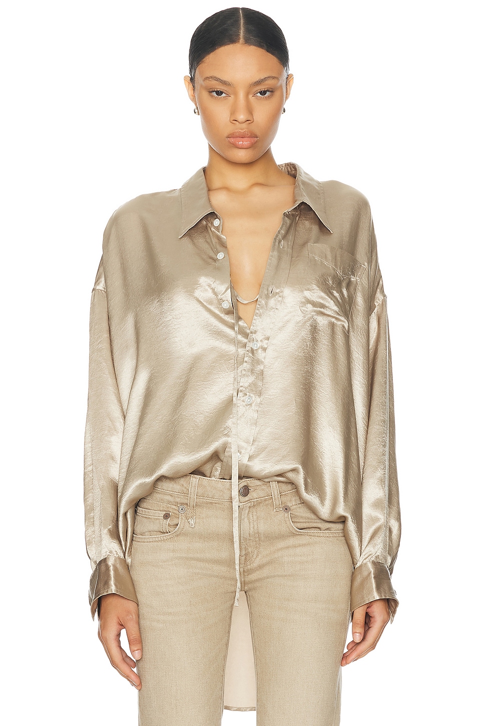 Топ с глубоким вырезом R13, Beige
Топ с глубоким вырезом R13, Beige