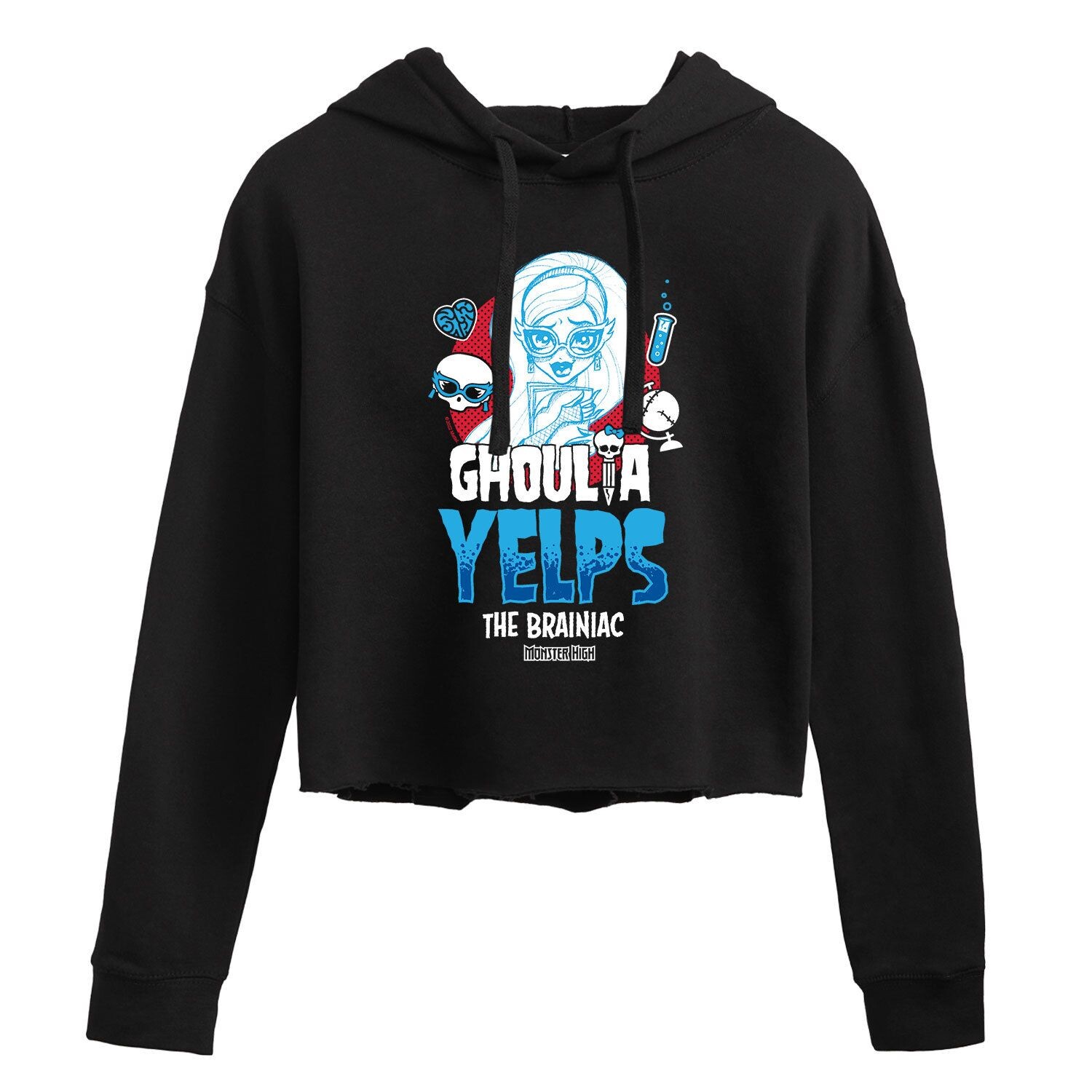 Укороченная худи с рисунком Monster High Ghoulia Yelps "Braniac" для юниоров Licensed Character
Укороченная худи с рисунком Monster High Ghoulia Yelps "Braniac" для юниоров Licensed Character