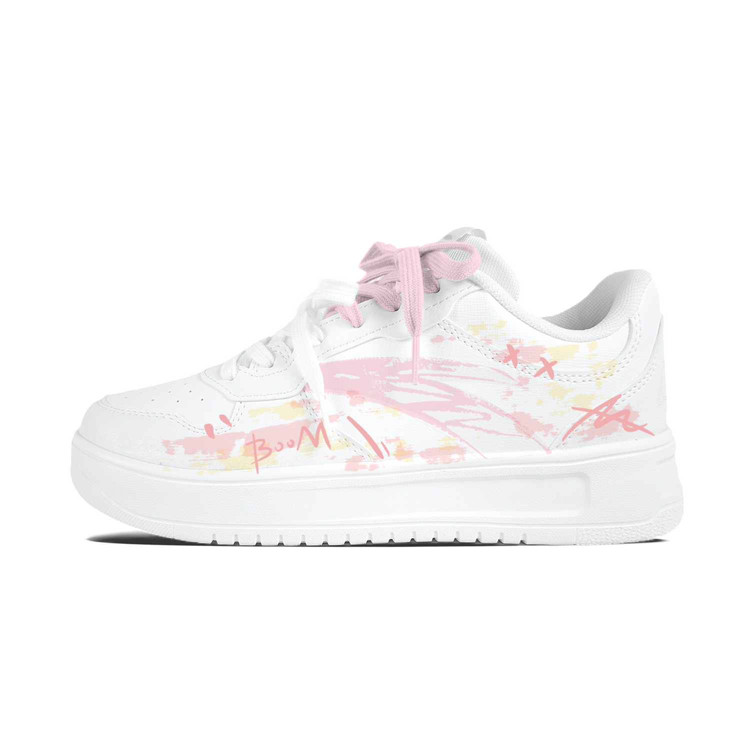 ANTA Легкие граффити Pink Yellow устойчивые к истиранию легкие противоскользящие низкие кроссовки для скейтбординга Unisex
ANTA Легкие граффити Pink Yellow устойчивые к истиранию легкие противоскользящие низкие кроссовки для скейтбординга Unisex