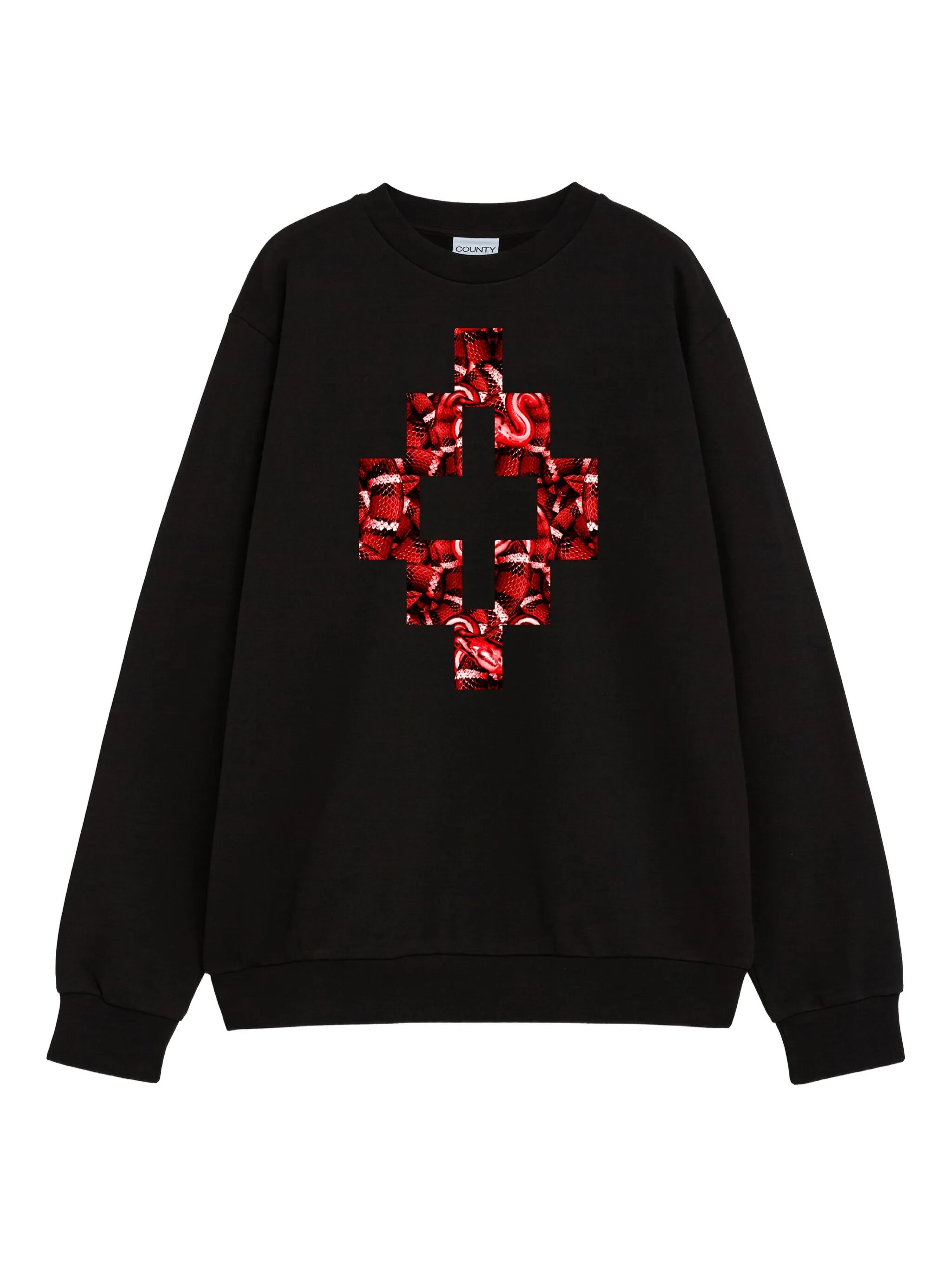 Свитер со змеиным принтом County Of Milan, черный
Свитер со змеиным принтом County Of Milan, черный