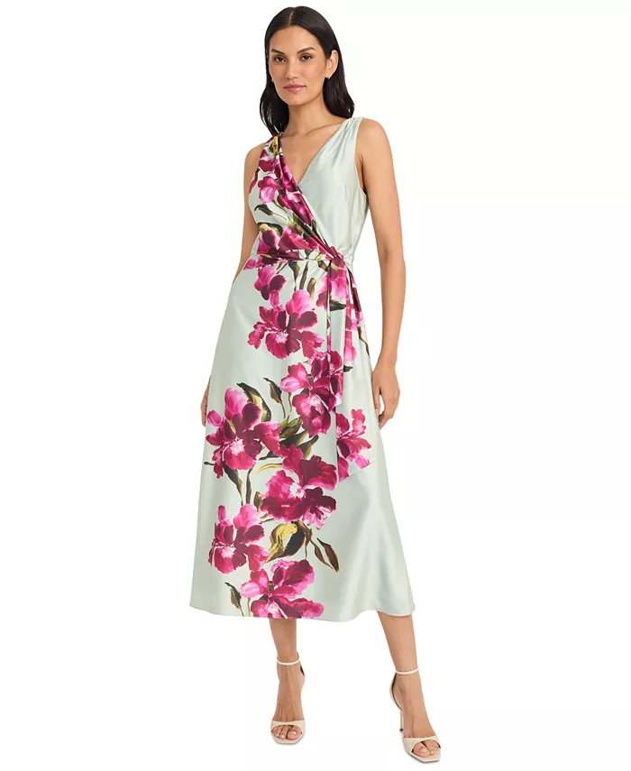 Женское платье миди без рукавов с цветочным принтом и V-образным вырезом Maggy London, розовый
Женское платье миди без рукавов с цветочным принтом и V-образным вырезом Maggy London, розовый