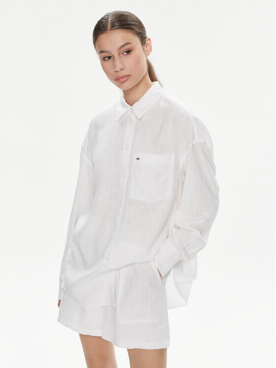 Рубашка свободного кроя Tommy Jeans, белый
Рубашка свободного кроя Tommy Jeans, белый