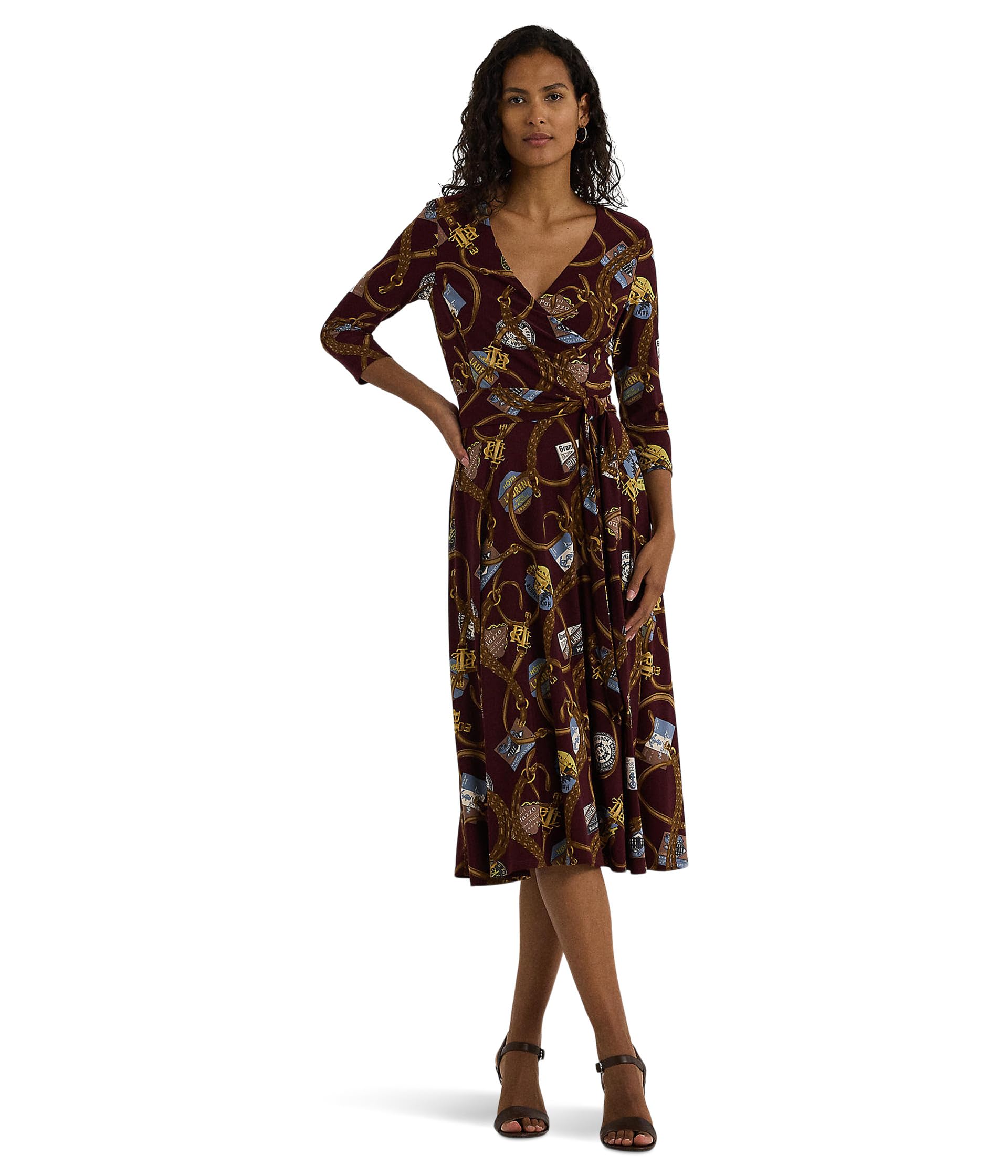 Платье Lauren Ralph Lauren Belting-Print Surplice Jersey Dress, цвет Burgundy Multi
Платье Lauren Ralph Lauren Belting-Print Surplice Jersey Dress, цвет Burgundy Multi
