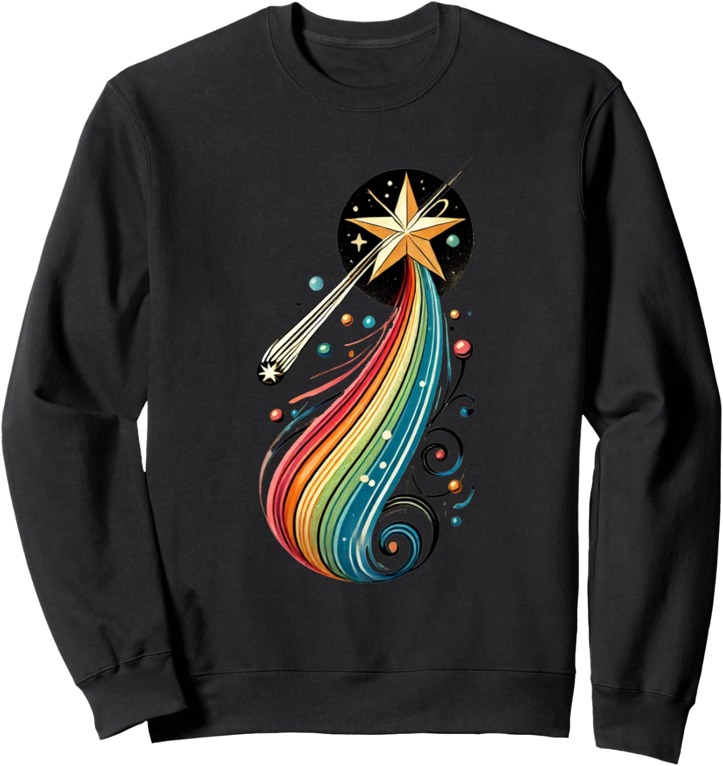 Толстовка с изображением падающей звезды и радуги Retro Stars Lovers Snugg, черный
Толстовка с изображением падающей звезды и радуги Retro Stars Lovers Snugg, черный