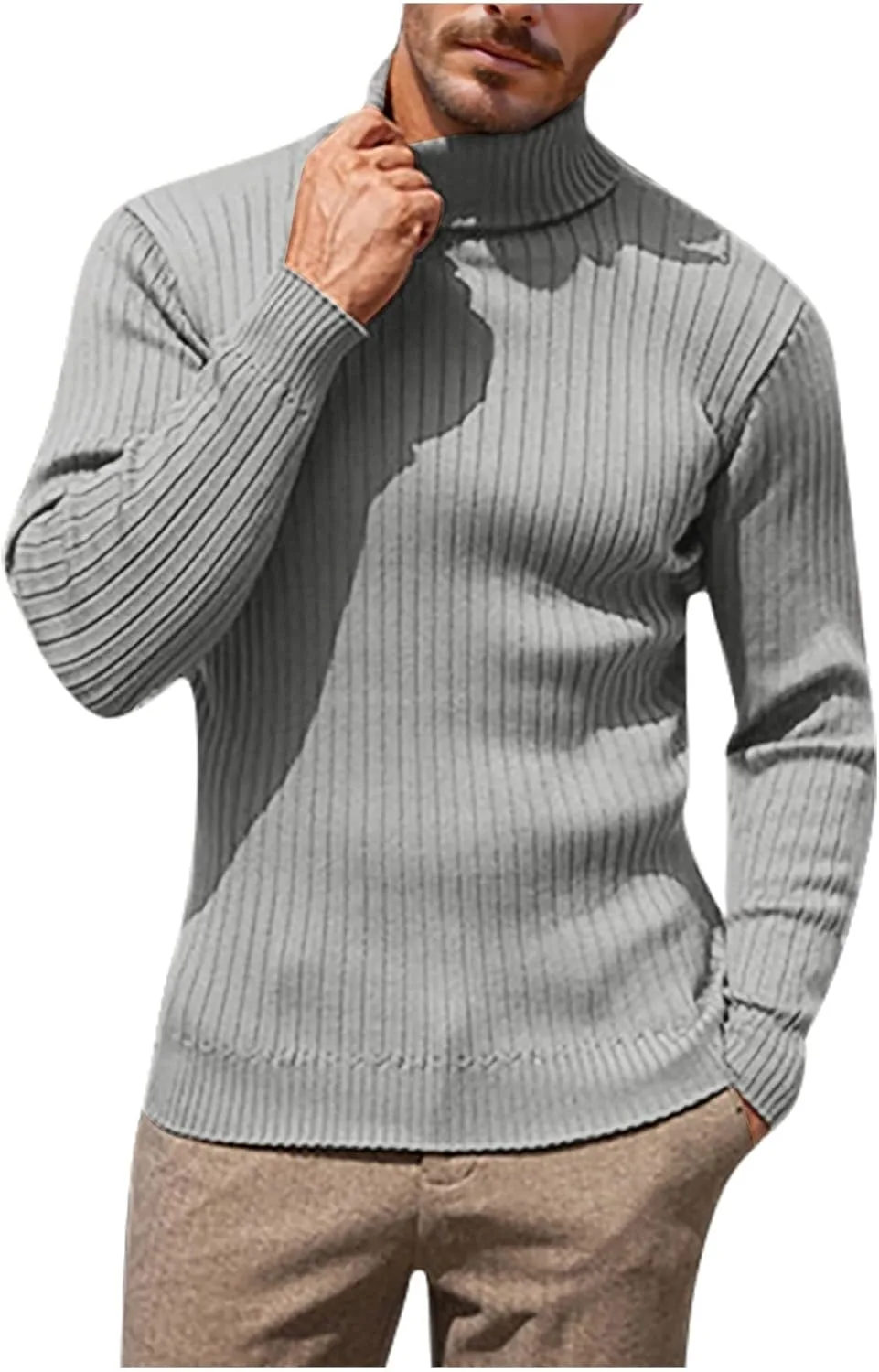 Высокий воротник Slim Fit свитер для мужчин Casual Pullover
Высокий воротник Slim Fit свитер для мужчин Casual Pullover