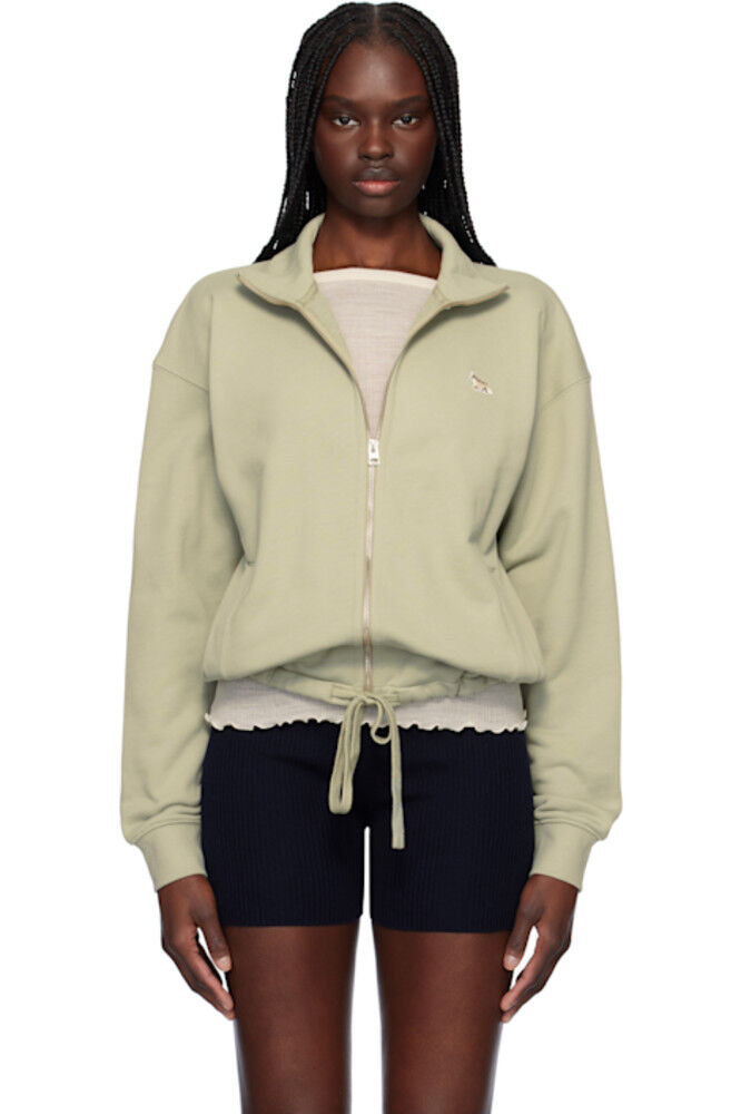 Зеленая толстовка с нашивкой в виде лисы на молнии Maison Kitsuné 
Зеленая толстовка с нашивкой в виде лисы на молнии Maison Kitsuné